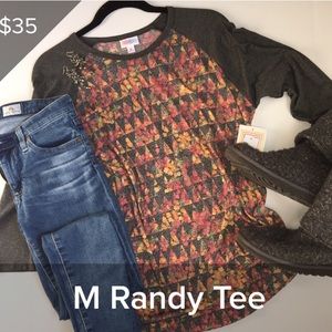 NWT LuLaRoe Randy 3/4 Sleeve Baseball Tee M